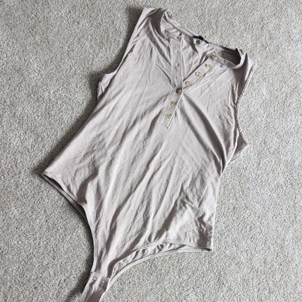 Tan Bodysuit Top Essential